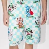 „Kenzo Cartoon“ Elastische Shorts aus Baumwoll-Seersucker