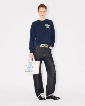 Kenzo Cartoon‘ Kleine Tragetasche aus Canvas