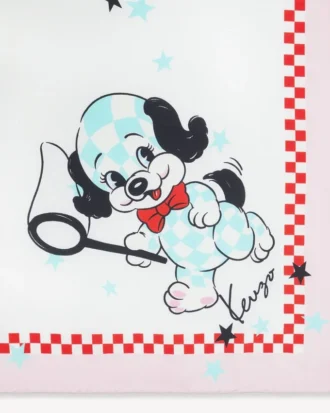 „Kenzo Cartoon“ – Kleines Quadrat aus Seide