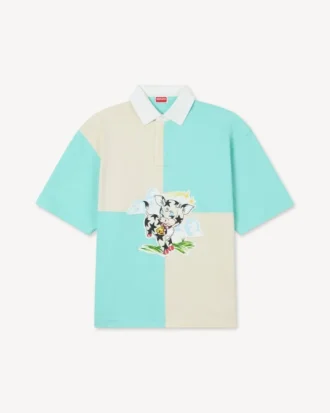 „Kenzo Cartoon“ Relax-Polo aus schwerer Baumwolle