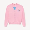 „Kenzo Cartoon“ Strickjacke aus flauschiger Baumwolle