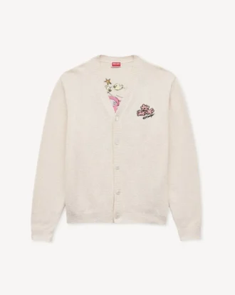 „Kenzo Cartoon“ Strickjacke aus flauschiger Baumwolle