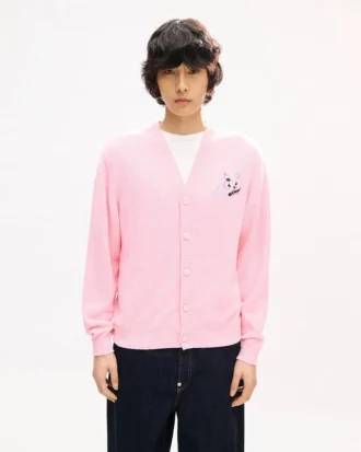 „Kenzo Cartoon“ Strickjacke aus flauschiger Baumwolle