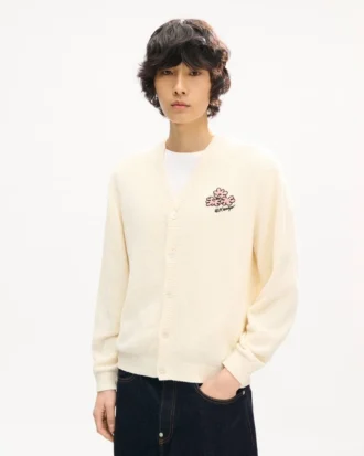 „Kenzo Cartoon“ Strickjacke aus flauschiger Baumwolle