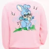 „Kenzo Cartoon“ Strickjacke aus flauschiger Baumwolle