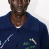 „Kenzo Cartoon“ Verzierter Cardigan aus Woll-Baumwollmischung