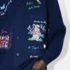 „Kenzo Cartoon“ Verzierter Cardigan aus Woll-Baumwollmischung
