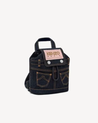 „Kenzo Five Pockets“ Mini-Rucksack aus denimähnlichem Twill