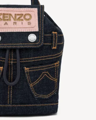 „Kenzo Five Pockets“ Mini-Rucksack aus denimähnlichem Twill