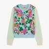 „Kenzo Floral“ verzierter Pullover aus Baumwollmischgewebe