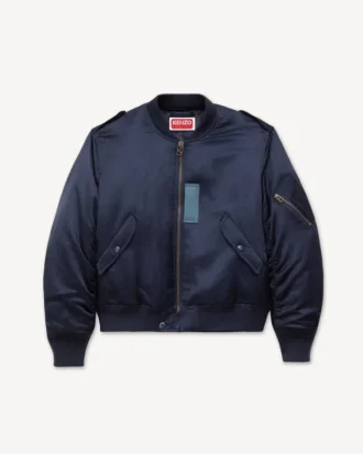 Kenzo Jungle Poem“ Unisex-Bomberjacke aus Leinenmischung