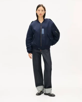 Kenzo Jungle Poem“ Unisex-Bomberjacke aus Leinenmischung