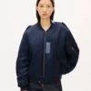 Kenzo Jungle Poem“ Unisex-Bomberjacke aus Leinenmischung