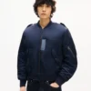 Kenzo Jungle Poem“ Unisex-Bomberjacke aus Leinenmischung