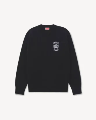 Kenzo Paris Emblem‘ bestickter Pullover aus Baumwolle