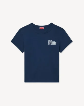 Kenzo Paris Emblem‘ besticktes T-Shirt in kleiner Passform aus Baumwolle