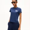 Kenzo Paris Emblem‘ besticktes T-Shirt in kleiner Passform aus Baumwolle