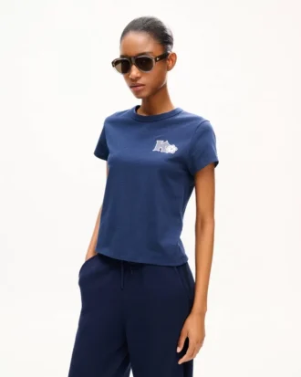 Kenzo Paris Emblem‘ besticktes T-Shirt in kleiner Passform aus Baumwolle