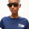 Kenzo Paris Emblem‘ besticktes T-Shirt in kleiner Passform aus Baumwolle