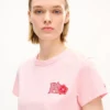 Kenzo Paris Emblem‘ besticktes T-Shirt in kleiner Passform aus Baumwolle