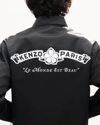 „Kenzo Paris Emblem“ Coach-Jacke mit Reißverschluss aus beschichtetem Nylon
