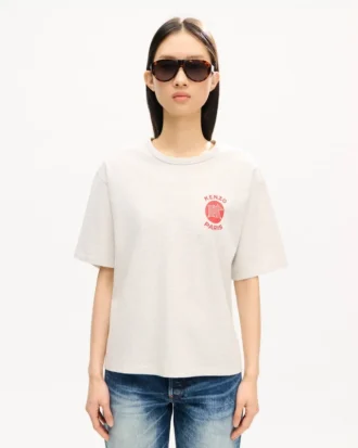 „Kenzo Paris Emblem“ lockeres T-Shirt aus Baumwolle