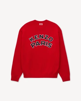 „Kenzo Paris Emblem“-Pullover aus Woll-Baumwollmischung