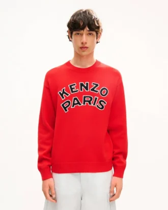„Kenzo Paris Emblem“-Pullover aus Woll-Baumwollmischung