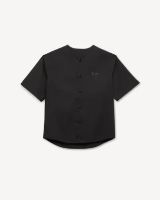 Kenzo Signature‘ Baseball-Hemd mit kurzen Ärmeln aus Baumwollpopeline