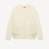 „Kenzo Signature“ bestickte, locker sitzende Strickjacke aus Baumwollwolle