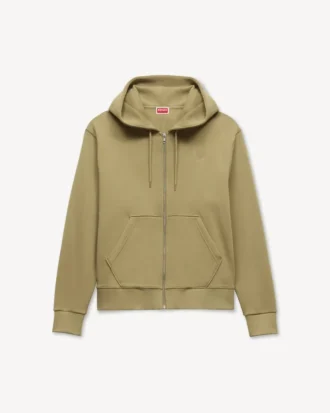 Kenzo Signature‘ bestickter Kapuzenpullover mit Reißverschluss aus Baumwolle