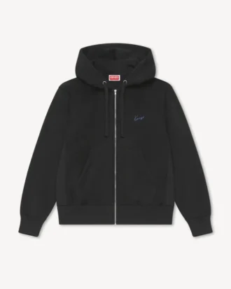 Kenzo Signature‘ bestickter Kapuzenpullover mit Reißverschluss aus Baumwolle