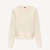 „Kenzo Signature“ – bestickter, locker gestrickter Pullover aus Baumwollwolle
