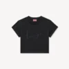 „Kenzo Signature“ besticktes, kurzes T-Shirt aus Baumwolle