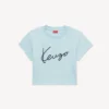 „Kenzo Signature“ besticktes, kurzes T-Shirt aus Baumwolle