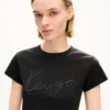 „Kenzo Signature“ besticktes, kurzes T-Shirt aus Baumwolle