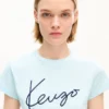 „Kenzo Signature“ besticktes, kurzes T-Shirt aus Baumwolle