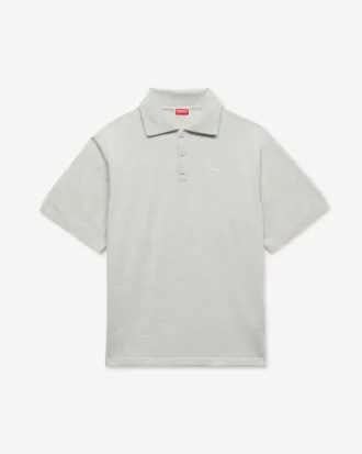 „Kenzo Signature“ besticktes Polohemd aus Merinowolle