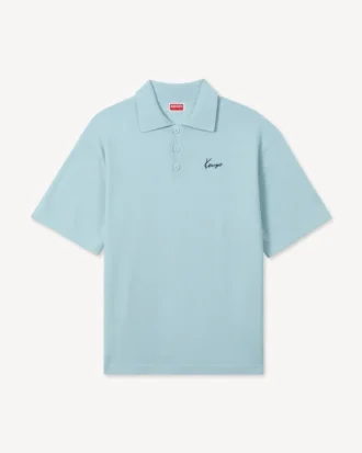 „Kenzo Signature“ besticktes Polohemd aus Merinowolle