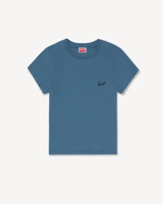 „Kenzo Signature“ besticktes T-Shirt aus Baumwolle