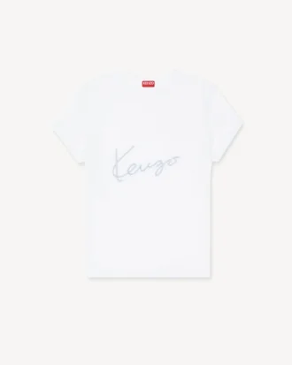 „Kenzo Signature“ besticktes T-Shirt aus Baumwolle
