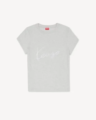 „Kenzo Signature“ besticktes T-Shirt aus Baumwolle