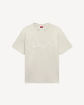 „Kenzo Signature“ besticktes T-Shirt aus Baumwolle