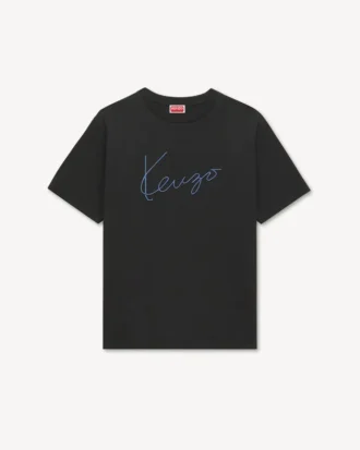 „Kenzo Signature“ besticktes T-Shirt aus Baumwolle