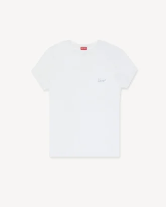 „Kenzo Signature“ besticktes T-Shirt aus Baumwolle