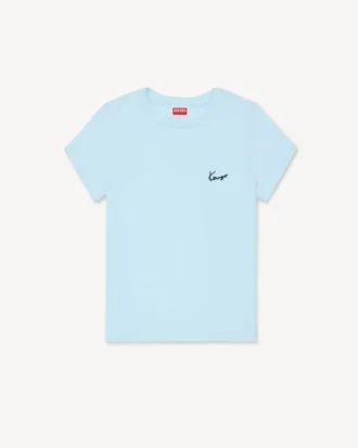 „Kenzo Signature“ besticktes T-Shirt aus Baumwolle