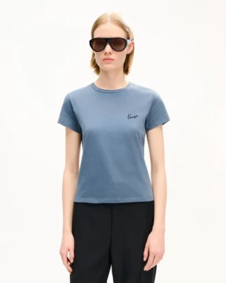 „Kenzo Signature“ besticktes T-Shirt aus Baumwolle