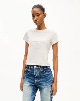 „Kenzo Signature“ besticktes T-Shirt aus Baumwolle