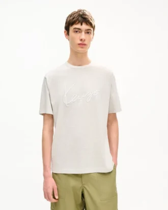 „Kenzo Signature“ besticktes T-Shirt aus Baumwolle
