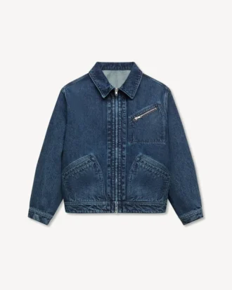 „Kenzo Signature“ geschlechtsneutrale Utility-Jacke aus japanischem Denim